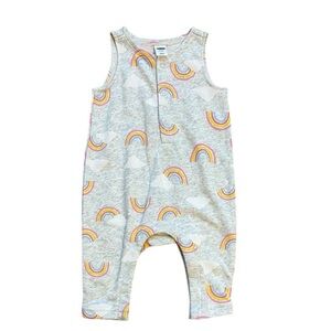 Old Navy Romper Sleeveless Rainbow Gray Size 3-6 Months New